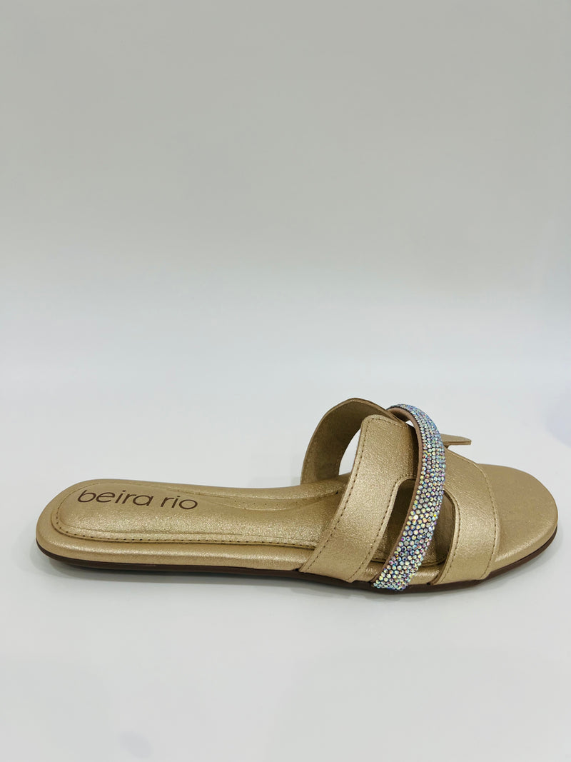 Gold flat sandals