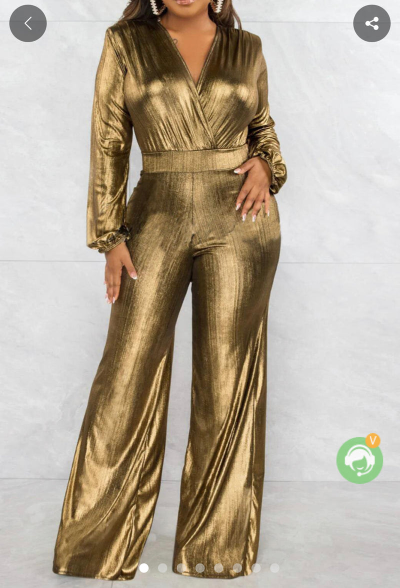 Gold Metallic Jumpsuit