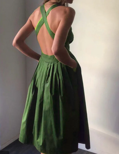 Woman Green Midi Dress