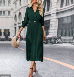 Green Woman Midi Dresses