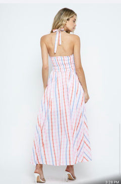 Striped  Maxi Dress for Woman