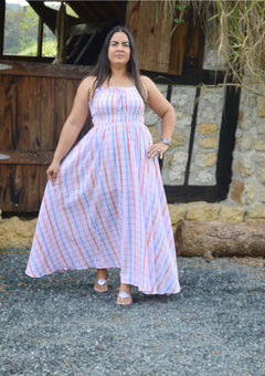 Striped  Maxi Dress for Woman