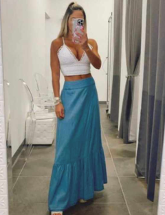 Unique Long Demin Skirt