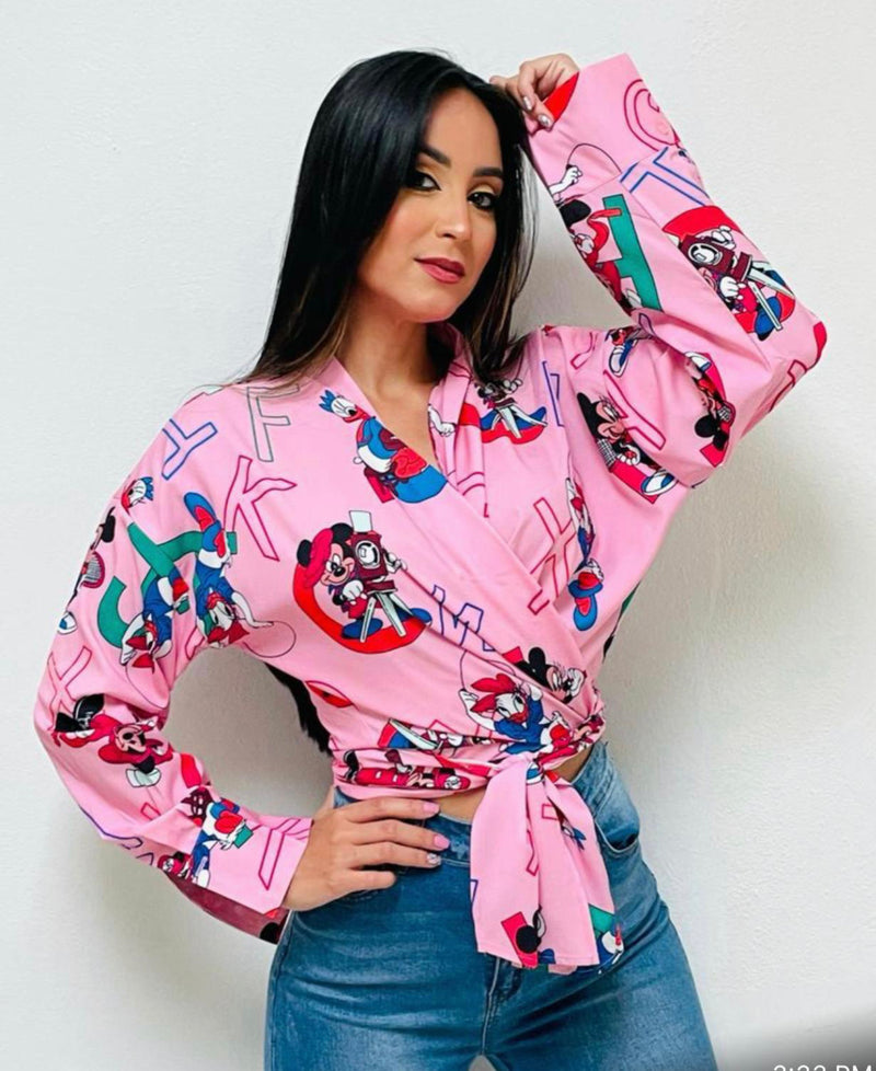 Mickey pink top