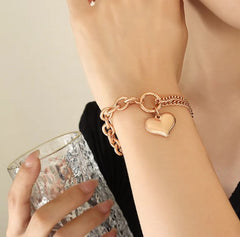 Fashion Heart Shape Titanium Steel Bracelets